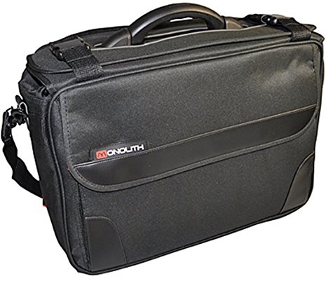 monolith 2000002168 - Pilotenkoffer Soft aus Nylon, Aktenkoffer 21 Liter, 15,6 Zoll Laptopfach, schwarz