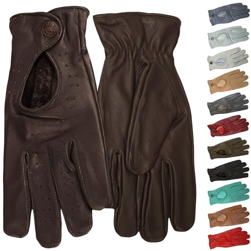 German Wear Unisex Driving Autofahrer-Handschuhe Lederhandschuhe