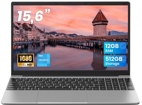 jumper 15,6 Zoll Laptop 12GB RAM 256GB SSD für Unternehmen und Studenten | TF Erweitern 512GB, 5205U Prozessor Notebook(bis zu 1,9 GHz), FHD Display, 2 Stereo-Lautsprecher/USB 3.0/Typ-C/Zehnertastatur
