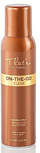 That'so On The Go Clear Selbstbräuner Gesicht Bräunungsspray und Körper 125ml mit Aloe Vera und Matrixyl, transparenter Selbstbräuner Spray, Self Tanner, Gesichtsbräuner mit Anti-Aging Wirkung