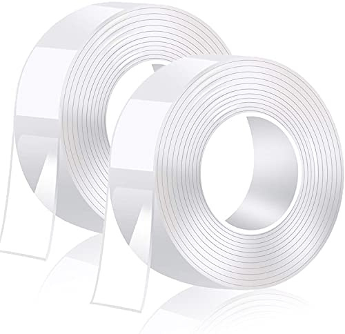 Keogh 10M Doppelseitiges Klebeband Extra Stark, Waschbares Spurlos Dünn Nano Tape, Transparent und Ablösbar Beidseitiges Klebeband für Teppich, Zuhause, Küche, Auto oder Büro
