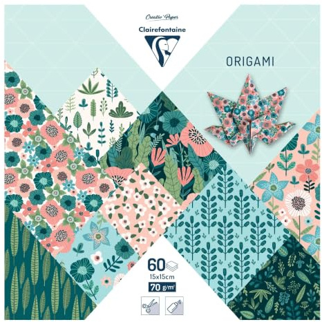 Clairefontaine 95372C 60 Bogen Origamipapier 15x15cm 70g Herbarium