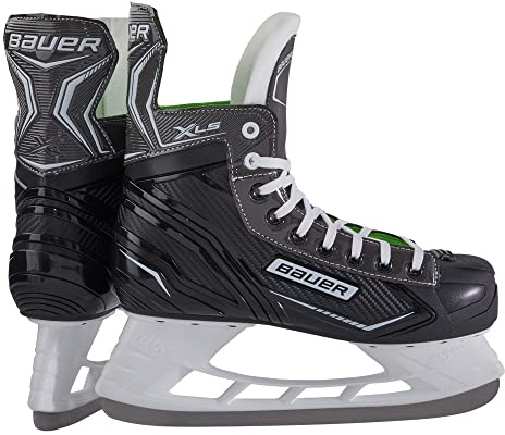 Bauer X-LS Unisex Freizeit Schlittschuhe für Seen und Eislaufen 44,5 Edelstahlkufen, schwarz
