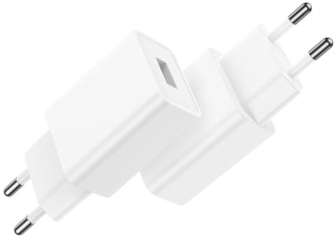 2er Pack USB Netzteil 5V 2A, 10W Stecker Adapter, USBA Ladegerät Steckdose Ladestecker Kompatibel mit Xiaomi, iPhone, Samsung, Google, iPad, Tablet und andere Phones/USB Geräte Ladestecker Netzstecker
