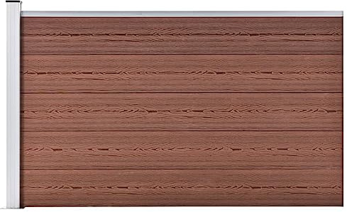 vidaXL Gartenzaun Sichtschutzzaun Windschutzzaun Lamellenzaun Windschutz Sichtschutz Zaun Element Terrasse Garten WPC 175x105cm Braun