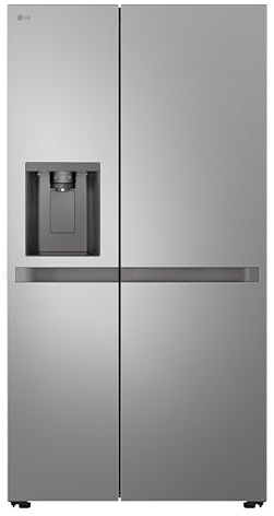 LG GSLC40PYPE Side-by-Side Kühlschrank mit Gefrierfach (638 L, Energieklasse E) mit Eis- und Wasserspender, UVNano, Total No Frost, Silber