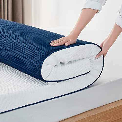 LINSY HOME Matratzentopper Gel Topper 90x200cm,7,5cm Höhe Topper aus Gel Memory Foam, H2/H3 Härte Gel Matratzentopper, mit Waschbarer Tencel™-Bezug