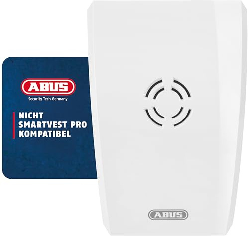 ABUS Funk-Wassermelder Smartvest Erweiterung der Funk-Alarmanlage | Bodensensor für Küche, Keller, Bad | einfache Montage | weiß | 76916