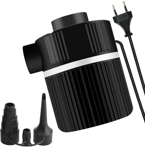 Elektrische Luftpumpe für Vakuumbeutel 2 in 1, mit 3 Düsen, 220-240 V, Aufblas- und Entlüftungspumpen für Camping im Freien, Luftmatratzenbetten, Boote, aufblasbare Kissen, Sofas, Schwimmhilfen