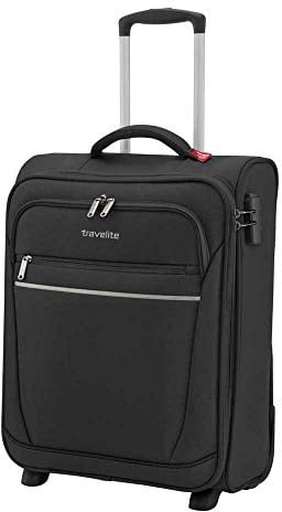 Travelite Bordtrolley Handgepäck Koffer leicht, 2 Rollen, Cabin, Weichgepäck Trolley klein mit Schloss, 52 cm, 39 Liter
