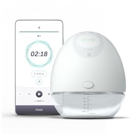Tragbare elektrische Single-Milchpumpe Elvie Pump (inklusive Schalen 21/24mm) - Leise, freihändig - Einfach zu reinigen und zu transportieren - Steuerung über die App – Kabellos