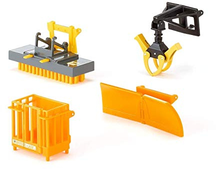 Siku 3661, Frontlader Anbaugeräte, 1:32, Metall/Kunststoff, Orange, Bewegliche Teile