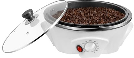 MINRS Elektrischer Kaffeeröster 1200W 0-240 °C Einstellbare Kaffeeröstmaschine für Haushalt Electric Coffee Roaster Machine Kleiner Haushaltskaffeeröster für Zuhause, Elektrischer Coffee Roaster Machi