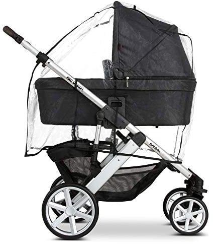ABC Design Universal Regenschutz – für Kinderwagen mit Babywanne & Sportsitz – Schadstofffrei – Farbe: transparent