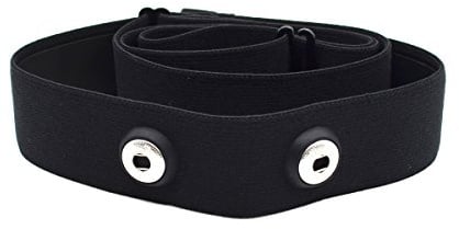 Elastischer Sport Herzfrequenzmesser, Verstellbarer Brustgurt, Gürtelriemen , CooSpo Original HRM Belt Black (MEHRWEG)