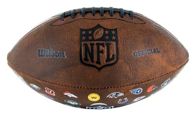 Wilson NFL Junior Football - 32 Team Logos für Sammler und Kids - Kunstleder