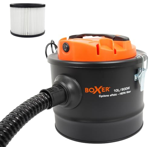 Boxer® Zyklon-Aschesauger 10L | 800W Motor | HEPA-Filter | Zyklon-Technologie, BlackOne