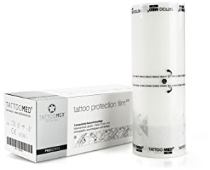 TattooMed Protection Film 2.0 - Transparente Atmungsaktive Hautschutzauflage für Tätowierte Haut - 5m x 15cm Rolle