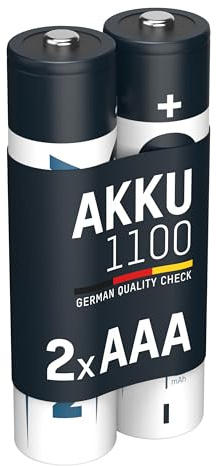ANSMANN Akku AAA Micro Typ 1150mAh(min 1050mAh)-1.2V-Leistungsstarke NiMH AAA Akkus für Geräte mit hohem Stromverbrauch-wiederaufladbare Batterien AAA ideal für Blitzgerät Kamera&Fernbedienung-2Stück