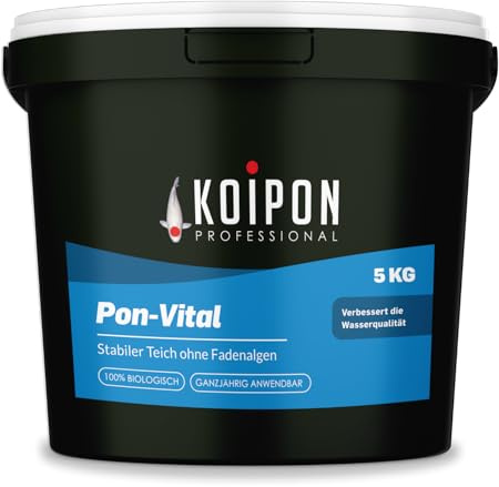 KOIPON Pon-Vital 5 kg, Die 100% biologische Alternative zum Fadenalgenvernichter gegen Algenwachstum und Fadenalgen im Gartenteich