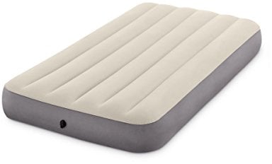 Intex 64101 - Luftmatratze Einzelbett Dura-Beam Single High, Aufblasbare Matratze mit Ventil, Geeignet für 1 Person, PVC, Mehrfarbig, 99x191x25 cm