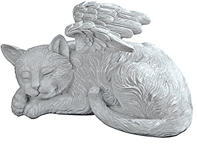 Design Toscano Katzenengel, Grabfigur, Maße: 14 x 10 x 12,5 cm