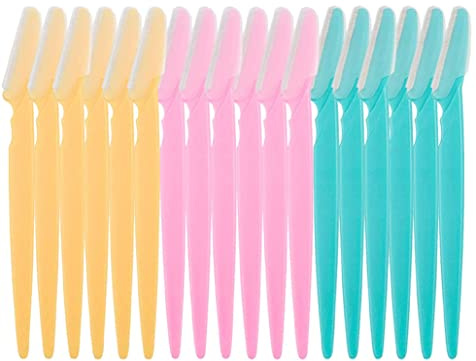 ILLUVA 18 Stück Augenbrauenrasierer, sicherer Gesichtshaarentferner, Gesichtsrasierer, Peeling-Dermaplaning-Werkzeug für Damen und Herren