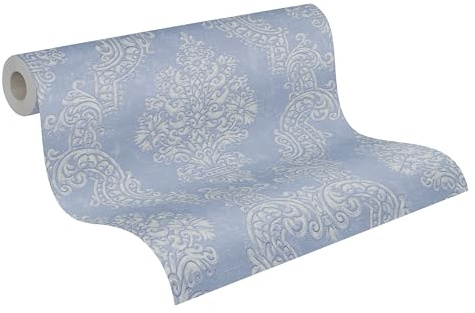 A.S. Création Pure Elegance Vliestapete mit Ornamenten 10,05 m x 0,53 m – Violett – Barocktapete – 397652