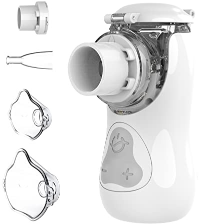 FEELLIFE Inhaliergeräte für Erwachsene, Inhalationsgerät Kinder, Inhalationsgerät Inhalator Vernebler Inhaliergerät, Nebulizer Baby Air Kids Mini Aerosol Inhalator Leiser Inhaliergerät