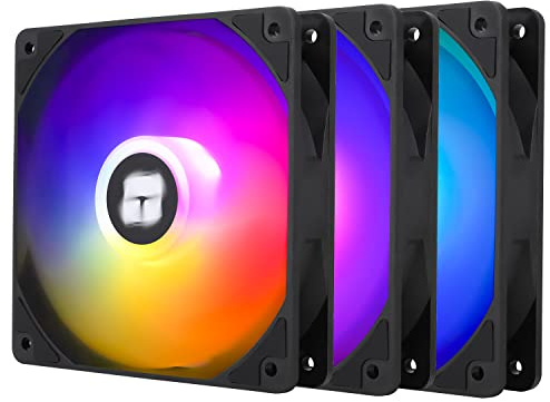 Thermalright TL-C12C-S X3 CPU-Lüfter 120mm ARGB Gehäuselüfter, 4pin PWM Silent Computer Lüfter Mit S-FDB Lager, Bis Zu 1550RPM (3 Stück), Desktop