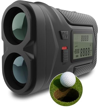 Golf Entfernungsmesser 1097M von WanderS – Laser Messgerät mit Neigungsfunktion On/Off, Flaggensperre & Vibration, 6X Zoom, Turniermodus, Seitenanzeige, USB-C Aufladung – Golfzubehör Herren