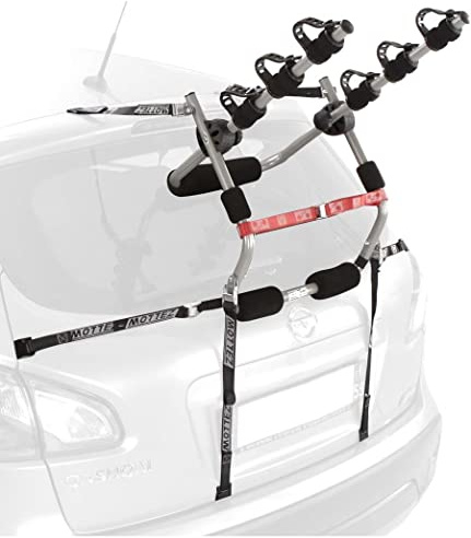 Mottez A025PMON Fahrradträger mit Gurten für 3 Fahrräder, grau