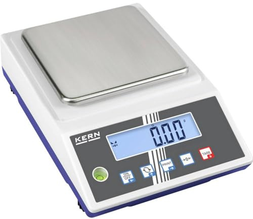 KERN Präzisionswaage PCB 1000-2 (Laborwaage, Wägeplatte 130x130 mm, Wägebereich max. 1000 g, Ablesbarkeit 0,01 g, Reproduzierbarkeit 0,01 g, Linearität 0,03 g)