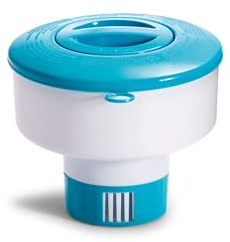 Intex Skimmer Pool für Chlortabletten, Dosierschwimmer Chlorspender (29041), blau