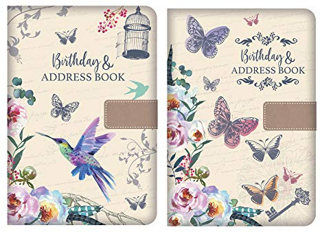 A5 Adressbuch – schöner Stoff – Schmetterlings oder Chic-Design – Tallon 6252