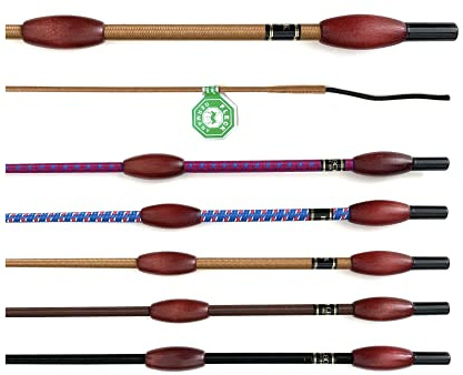 JA Horse JA0005 Fleck FELDMANN Balance Classic Dressurgerte, 120cm Karamell | Holzgriff Reitgerte Ausgewogenes Gewicht Premium Holzknopf Klassisches Design Gerten Reiten
