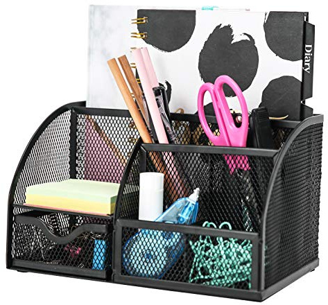 EXERZ Tisch-Organizer/Schreibtisch Organisator/Schreibtisch Tidy/Stifthalter/Multifunktions -Organisator (Schwarz)