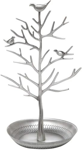 discoball® Schmuckständer, Schmuckhalter, Vogel Deko Schmuckbaum, Halskette Aufbewahrung,Ohrring Kette Ring Schmuck Baum Schmuckhalter Veranstalter Rack