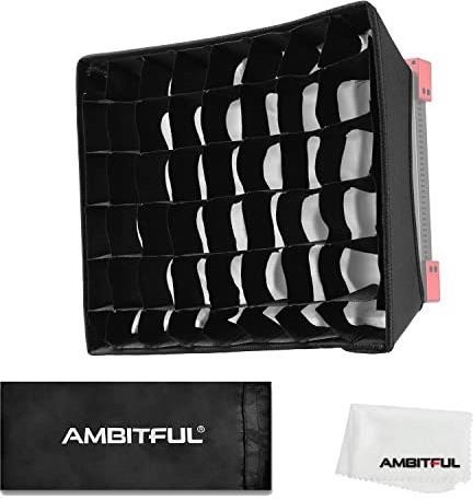 AMBITFUL 35.5cm x 29.5cm LED Video Light Diffuser Honeycomb Grid Softbox LED Panel Light Softbox + Honeycomb Grid for LED Panel Light