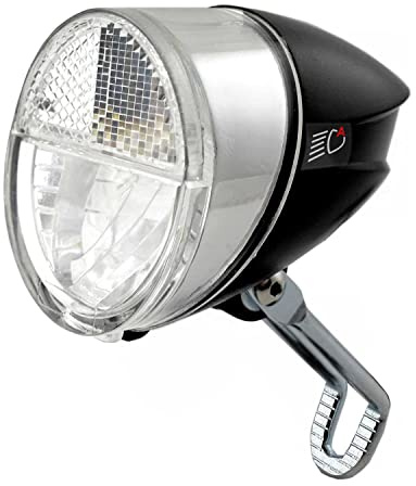 nean LED Dynamo Fahrradlicht 30 LUX mit Lichtautomatik, Standlicht und StVZO Zulassung, Fahrradlampe, Fahrrad Frontlicht, Fahrradleuchte vorne, Scheinwerfer, schwarz