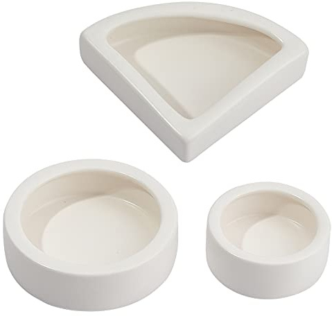 AHANDMAKER Reptile Feeder Bowl, Reptil Feeder Skala, Anti-Escape Bowl, Reptil Feeder Gericht Schwarz Flucht Beweis, Wurm Wasser Gericht Kleine Eidechse Gecko Keramik Pet Schalen