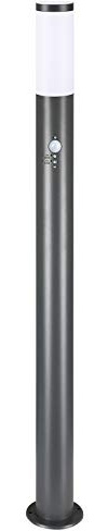 MONZANAŽ Außenleuchte mit Bewegungsmelder Edelstahl 100cm Groß IP44 Wetterfest E27 Außen Garten Beleuchtung Wegeleuchte Outdoor Modern Anthrazit