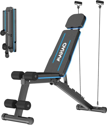MAHAO Hantelbank Klappbar Verstellbar Multifunktions Trainingsbank Schrägbank für Ganzkörper-Workout,Fitnessbank für Zuhause im Fitnessstudio, 230kg Gewichtskapazität