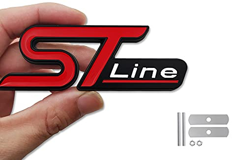 Auto Metall ST Line Emblem Frontgrill Karosserie Kofferraum Dekoration Aufkleber Abziehbild (Grill)