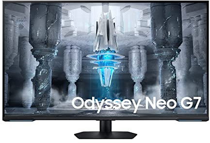 Samsung Odyssey Neo G7 S43CG700NU 43 Zoll 4K UHD Gaming Monitor, 144Hz, 1ms, VA Panel, HDR600, Schwarz/Weiß