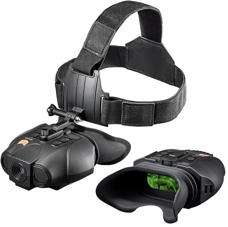 Nightfox Swift Max Kopf-montiertes Nachtsicht-Fernglas | Nachtsichtbrille, Weitwinkel-1x-Linse, NVG, Nahviertel-Militär-Stil, Infrarot-Fernglas für Erwachsene, Low-Light-Kamera, NVG