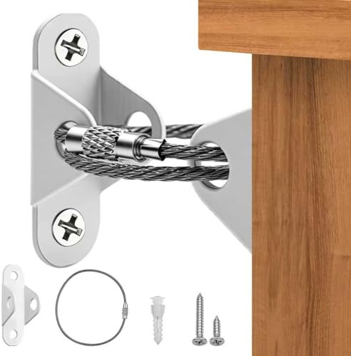 Möbelanker Kind Haustier Sicherheit Anti Kippgürtel 12 Stück Schwerlast Möbel Wandanker Metall Erdbebenriemen für Schrank Bücherregal Kommode