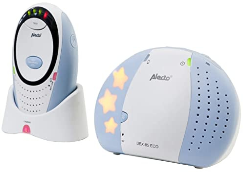 Alecto DBX-85 - Babyphone - Babyfon - Ohne Kamera - Eco DECT Babyphone (100% störungsfrei) - Reichweite bis zu 300 Meter - Rücksprechfunktion - LED-Geräuschanzeige - Nachtlicht
