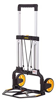 STANLEY FATMAX klappbare Sackkarre, Tragkraft 125Kg, FXWT-706, Abmessungen Aluminiumplatte 48 x 35cm, inklusive elastischem Spanngurt, platzsparend verstaubar, Anti-Rutsch Platte