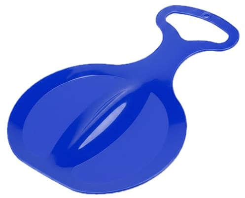 LILENO SPORTS Kinder Poporutscher zum Rodeln (1er Set blau) - Kunststoff Rutschteller für die ganze Familie - Schlitten Schneerutscher für unvergessliche Wintertage - auch für Erwachsene